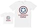 Produktbild Superhero Sidekick - Passende Vater Baby Geschenkset - Herren T-Shirt & Baby T-Shirt/Baby Top - weiß - L & 3-6 Monate