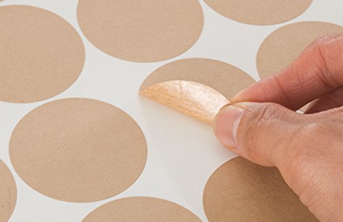 Textured Brown Kraft 2 Inch Diameter Circle Labels With Template And Printing Instructions, 5 Sheets, 100 Labels (Jrbk20) #TOP3