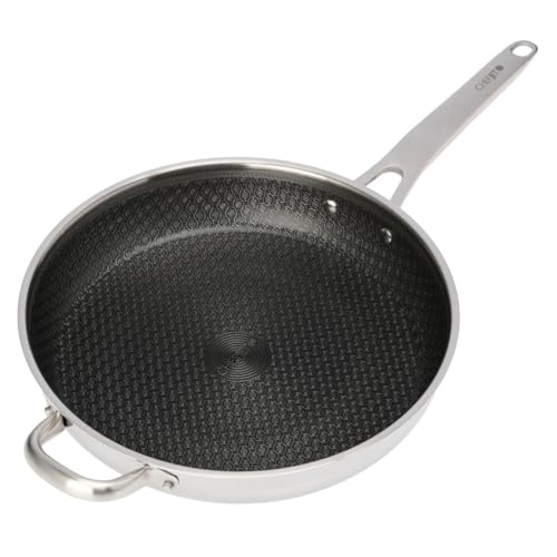 Chef Jet Tila 12" Hybrid Ceramic Nonstick Clad Stainless Steel Skillet (Renewed)