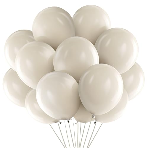 Image of Jonhamwelbor Sand White Balloons 12 inch 100 Pack