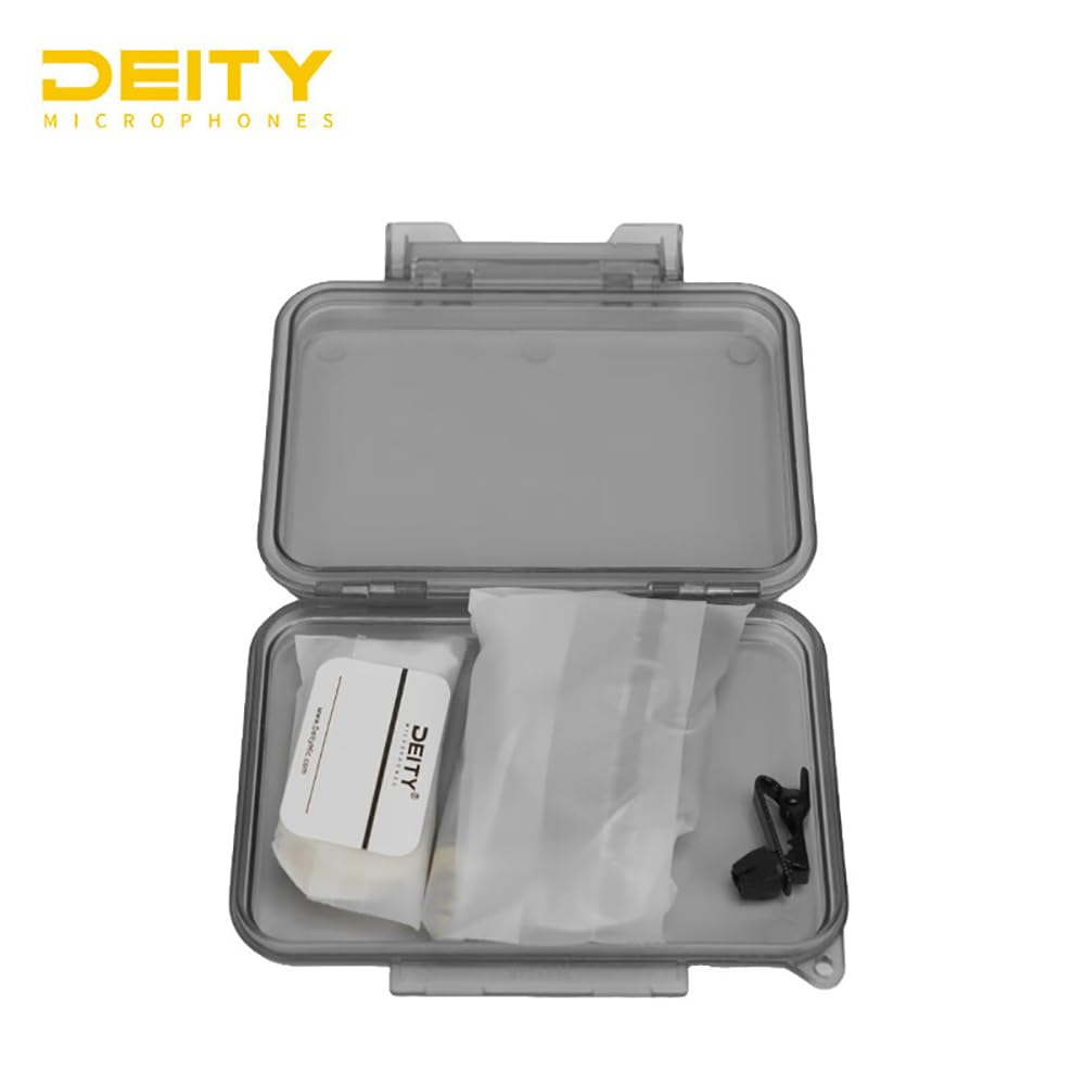 Deity W.Lav Pro Microphone Cravate Professionnel à condensateur 4 mm 1,8 m IP57 étanche 83 DB de diamètre pour vlog Live (Noir, sans Adaptateur Microdot)