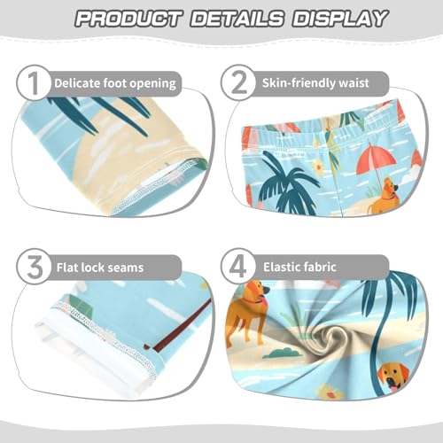 Toddler Girls Leggings Printed Yoga Pants Leggings Beach Dog for Kids3