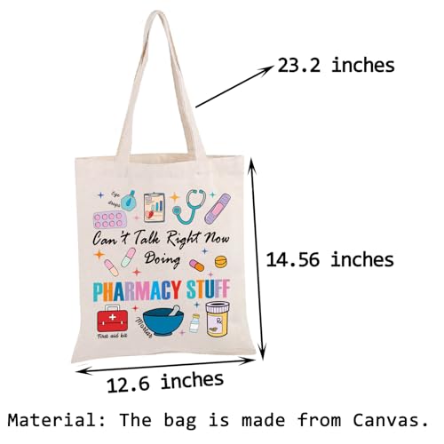 PWHAOO Pharmacist RX Tote Bag Can’t Talk Right Now Doing Pharmacy Stuff Tote Bag Pharmacy Technician Gift2