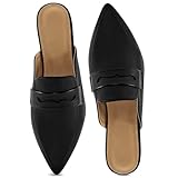 Mules for Women Slingback Flats: Comfortable Pointed Toe Backless Loafers Business Casual Shoes Dressy Slides 2025