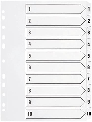 Q-Connect 1-10 Index Multi-punched Polypropylene White A4