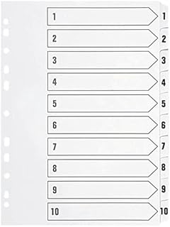Q-Connect 1-10 Index Multi-punched Polypropylene White A4