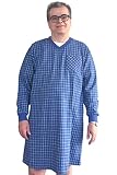 Ovidis Adaptive Nightshirt Pajama Clothing Elderly Disabled Men - Milo Blue M