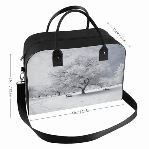 Maletín blanco para laptop con correa y asa ajustable miniatura 2
