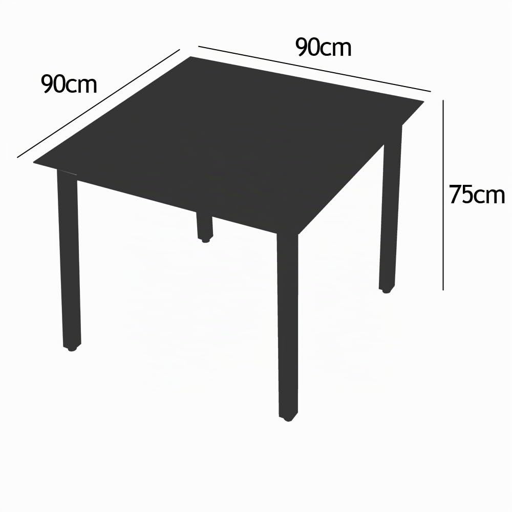 Casaria Set Tavolo e Sedie da Giardino Bern 4+1 Alluminio Bern Schienale 8 Posizioni Balcone Patio