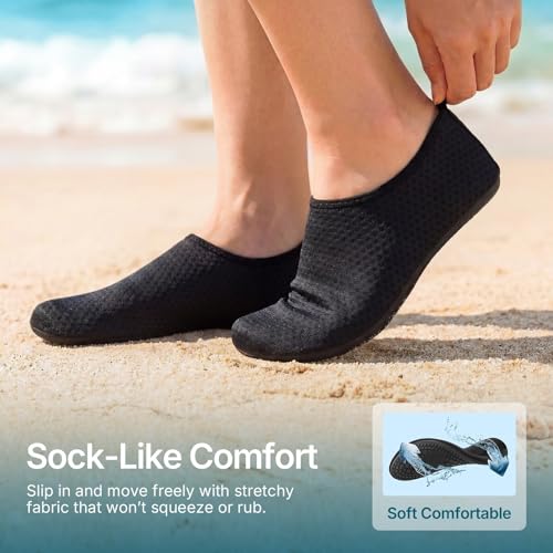 Image of Water Shoes for Women Men Quick-Dry Aqua Socks Swim Beach Outfits Barefoot | Yoga Exercise Wear Sport Accessories Pool Camping Must Haves River Hiking Youth Adult
