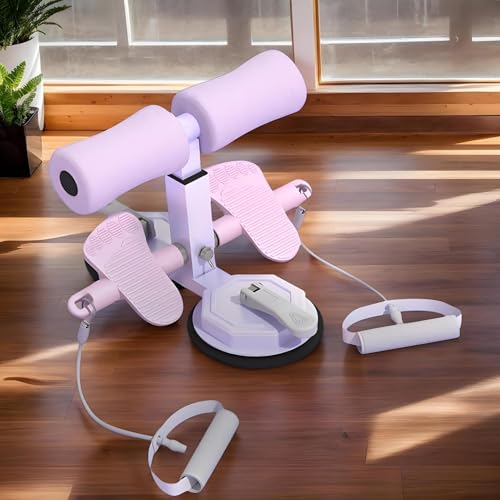 Máquina situp portátil con altura ajustable y soporte de pies para ejercicios 2