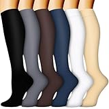Sport-Kompressions-Wadensocken-Set – Sequentielle Unterstützung, Anti-Reibung, 50 % – 70 % Polyester, 3–8 Paar for Laufsport und Freizeit(6pairs-14,L/XL)