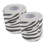 BAZEITFLOW 2 Piezas Papel Higiénico con Diseño de Cebra y Textura Táctil para Uso Diario Baño Papel Sanitario Decorativo y Práctico para Hogar