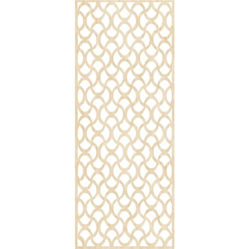 Image of Resort Decorative Pierced Fretwork Wood Wall Panels, 9 3 /8 inchW x 24 3 /8 inchH x 1 /4 inchT, Birch
