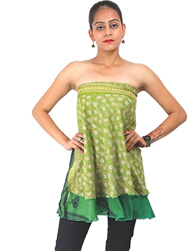 Wevez Wholesale Lot of 5 Art Silk Reversible Indian Wrap Magic 24 Inches Skirts3