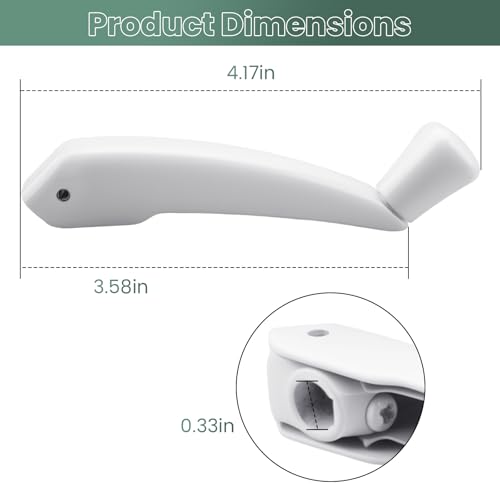 Manivela plegable para ventana de toldo que ahorra espacio en marcos de 11/32 (2 uds) 3