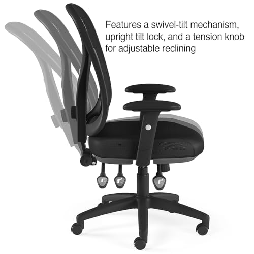 Image of Staples Ergonomic Mesh Task Chair, Lumbar Support, Black, 2-Pack | Breathable mesh back chairs for shared workspaces or multi-desk offices.