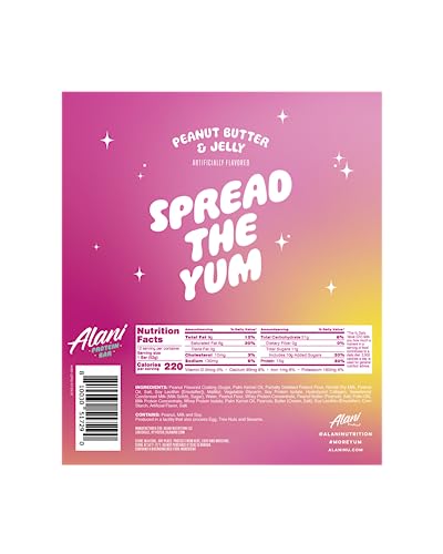 Alani Nu Protein Bars PEANUT BUTTER & JELLY | High Protein Gluten-Free Bars | 16g Protein | Low-Sugar (11G) Low-Carb Healthy Snacks | 12 Individually Wrapped Bars - image 2