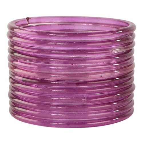 Image of STYOLLO Viral Jelly Transparent Plain Glass Chudi Set For Women & Girls | Traditional Bangle Set | Stylish Bangles For Girls | Ethnic Wedding, Festive & Daily Jewelry | Classic Designer Churi - Set Of 12