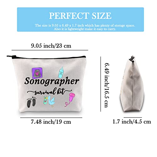 GJTIM Sonographer Survival Kit Sonographer Gift Radiologist Gift Ultrasound Tech Zipper Pouch Makeup Bag (Survival Sonographer Bag)2
