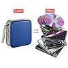 LIOVODE CD Wallet, 48 Capacity Portable CD/Blu-ray/Disc Media Holder Storage Organizer Binder for Car Office Home (Blue) #1