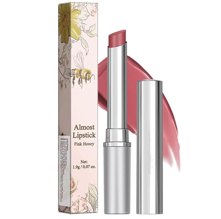 Bálsamo labial con color Honey Lipstick, brillo labial nutritivo e hidratante, natural brillante para mujer (Miel rose)