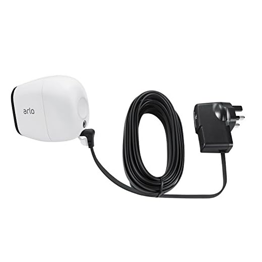 Väderbeständig utomhus snabbladdning 3.0 strömadapter kompatibel med Arlo Pro & Arlo Pro 2 och Arlo GO – extra lång och tunn 15 ft kabel för att kontinuerligt använda din Arlo Camera – av Wasserstein (svart)