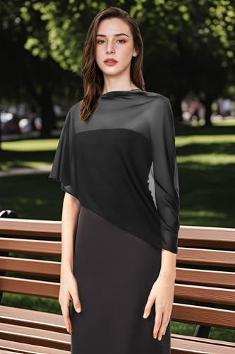 Coucoland Shawl Wraps for Women - Sheer Chiffon Shawl Elegant Soft Wraps for Evening Dress Wedding3