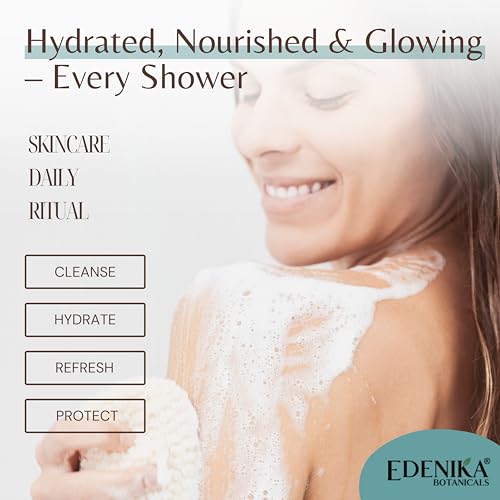 Image of EDENIKA BOTANICALS Coconut Body Wash, Cleans, Softens & Nourishes, Ultra Moisturizing Shower Gel for Dry and Sensitive Skin, Women & Men, Organic & Natural, 16 fl oz