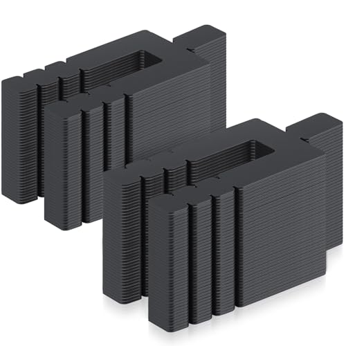 Image of 250 Pcs 1 /16 inch x 3-1 /2 inch Stack Shims Bulk Stackable Black Shims for Windows & Doors
