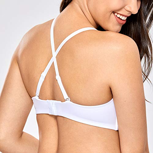 Image of DELIMIRA Women's Strapless Bra Minimizer Seamless Underwire Unlined Bandeau for Big Bust