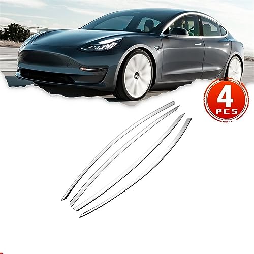 Déflecteurs de pluie pour vitres de Tesla Model 3 en voyage