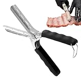 Sucritude Herramienta Para Retirar Membrana De Costillas,Herramienta Para Eliminar Membrana De Costillas - Utensilio de Cocina de Acero Inoxidable Resistente - Para Principiantes Profesionales Uso en