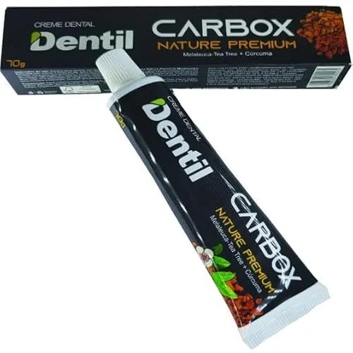 Dentil Creme Dental Carbox Nature Premium Com Cúrcuma Branco/Marrom 70 G