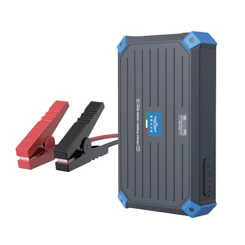 BRAVE 12V Super Capacitor Car Jump Starter, 1000A Peak Current - Battery-Free Car Battery Charger for 6.0L Gasoline and 4.0L Diesel Engines, Self-Charging in 3 Minutes, Smart Display, Carrying Bag