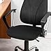 Stretch Jacquard Office Chair Seat Cover, Black Polyester Desk Chair Cover, Removable Washable Computer Chairs Covers, Waterproof Cushion Covers (35-53CM)