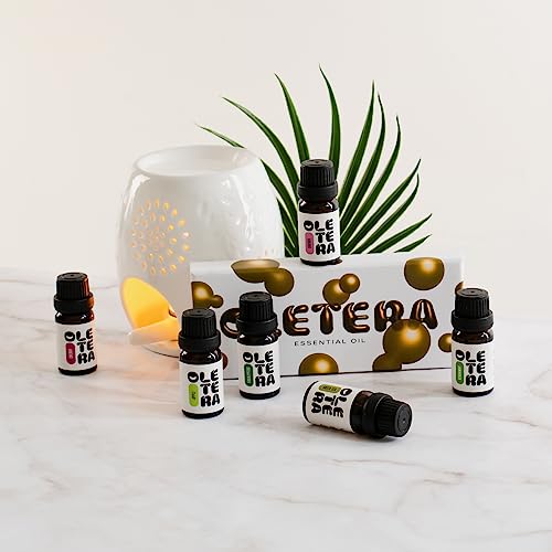 Oletera Organic Essential Oil Set For Aromatherapy & Diffuser - Pomegranate, Grape, Bergamot, Hilton, Victoria, Shangri-La - For Home, Diffusers, Candles, Fragrances, Aromatherapy, Humidifiers, Gifts #TOP2