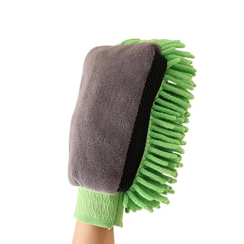 Nuyhadds Guanto in microfibra di ciniglia, guanti da lavaggio in microfibra – nessun graffio, nessuna abrasione, spazzola per lavaggio auto, guanto in microfibra – guanto per la pulizia