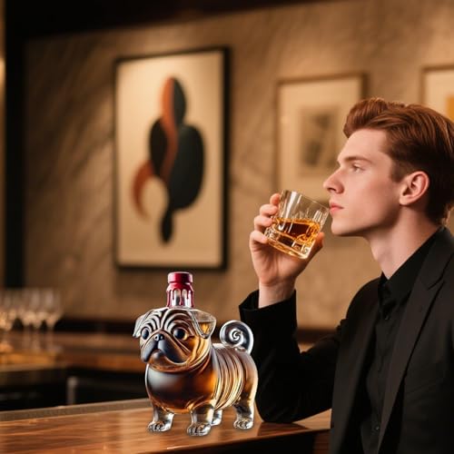 Decantador de whisky de pug: el vertedor transparente ideal para tu hogar 6