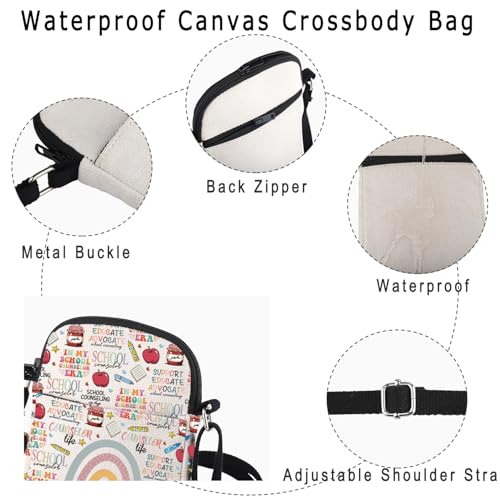 Gzrlyf School Counselor Crossbody Bag Thank You Gift Gift School Counseling Therapist Psychologist Counselor Wallet Bag2