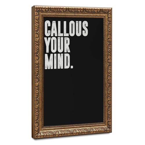 Poster de motivation pour briser la routine avec cadre doré rétro