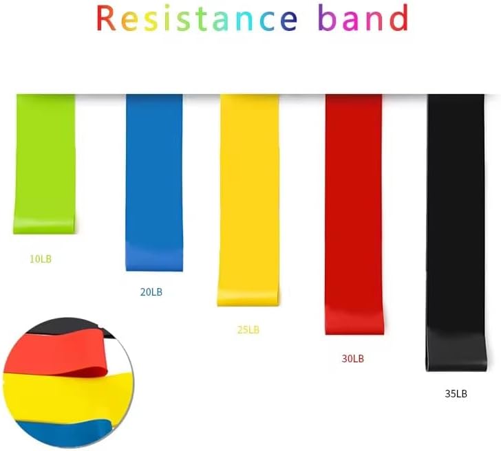 Miniatura 3 de Bandas de ejercicio de resistencia con guía de instrucciones y bolsa de transporte, juego de 5