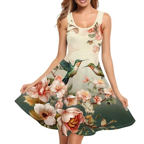 Image of TOADDITDO Womens Summer Sleeveless Tank Dress with 2 Side Pockets XS-4XL Plus Size