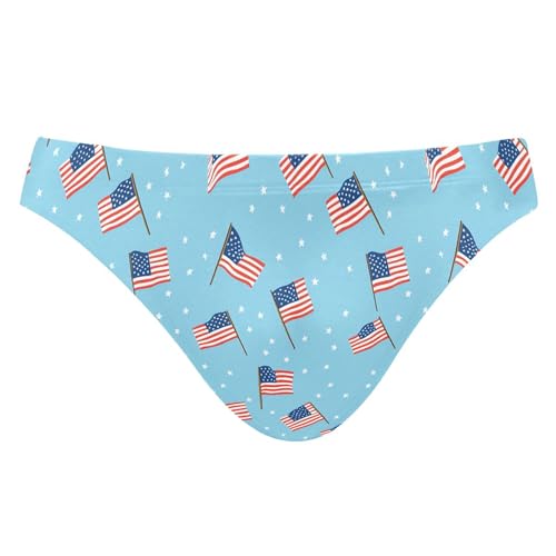 Mens Swim Briefs July 4th Independence Day American Flag Swimwear Bikini Swimsuit XL B0404600