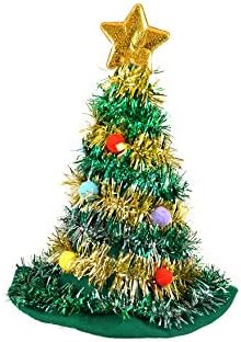 MUQU CHRISTMAS TREE W/ STAR HAT - (Adult, Unisex) One Size - Xmas Fancy Dress Tree Party Plush Novelty Funny Hat Outfit