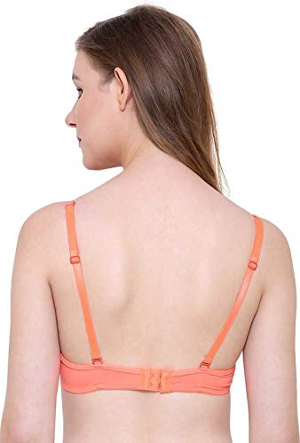 Image of Brachy Women's 85% Polyamide, 15% Elastane Heavily Padded Underwire Push Up Bra Pink