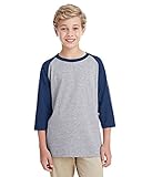 Gildan Heavy Cotton Youth 3/4 Sleeve Raglan T-Shirt 20F