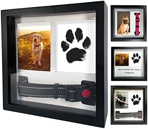 OtterPets Memorial Picture Frame for Pets - Remembrance for Dogs & Cats - Shadow Box with Collar - Keepsake Tribute for Sympathy