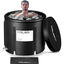 Premium Portable Ice Bath Tub for Athletes 125-Gallon Cold Plunge Pool with Easy Drainage System Durable PVC, Foam, and Nylon Layers Tear-Resistant and Waterproof for Muscle Recovery