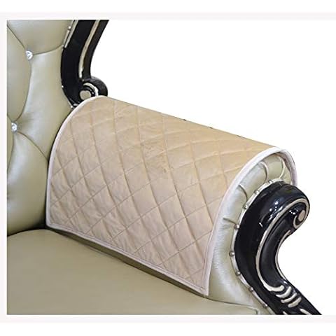 HAOMAIJIA Sofa Armrest Cover, Recliner Chair Arm Cover,Armchair Slipcover Nonslip Quilted Furniture Protector for Leather Sofa Couch (ASand, 20 x24 Inches Sofa Armrest Cover-2 Pieces) Cover
